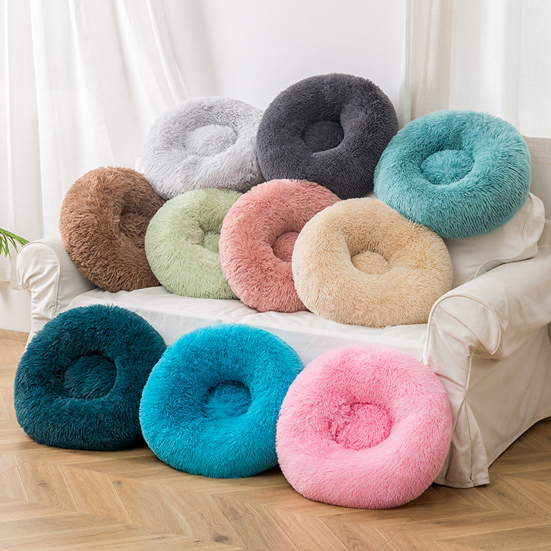 Removable and washable pet kennel cat kennel dog kennel plush winter warm detachable pet mat pet supplies cat house