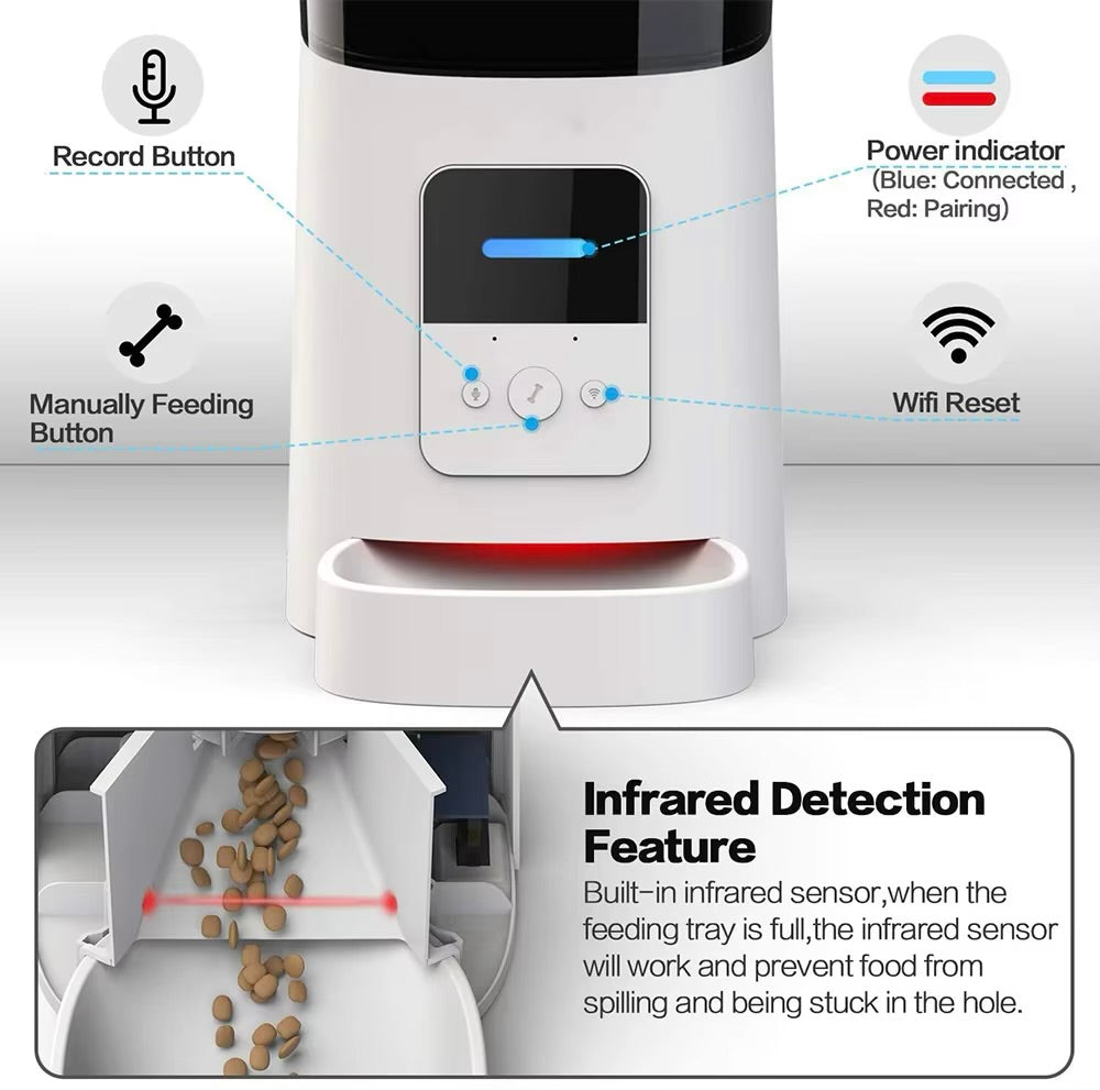 Iteration Amazon hot-selling pet feeder automatic feeder pet smart feeder