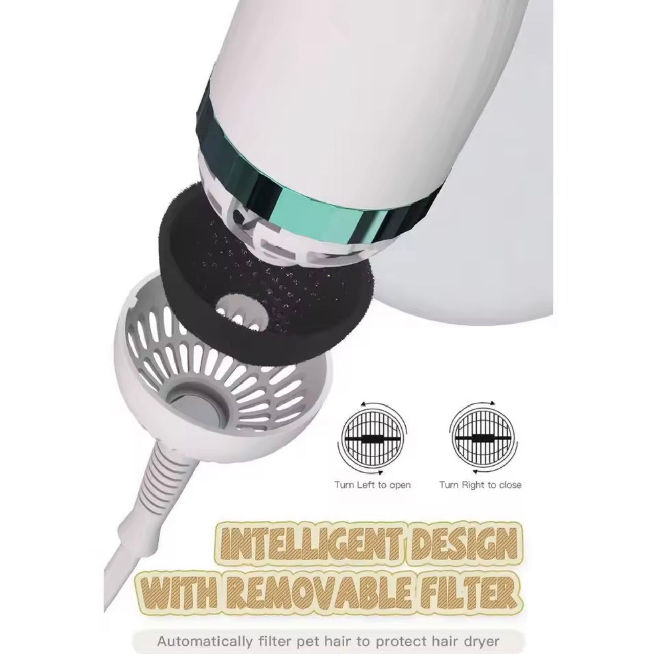 Household Portable Pet Grooming Hair Dryer With Slicker Brush Pet Cat Dog Hairbrush Dog Comb Pet Hair Dryer And Comb