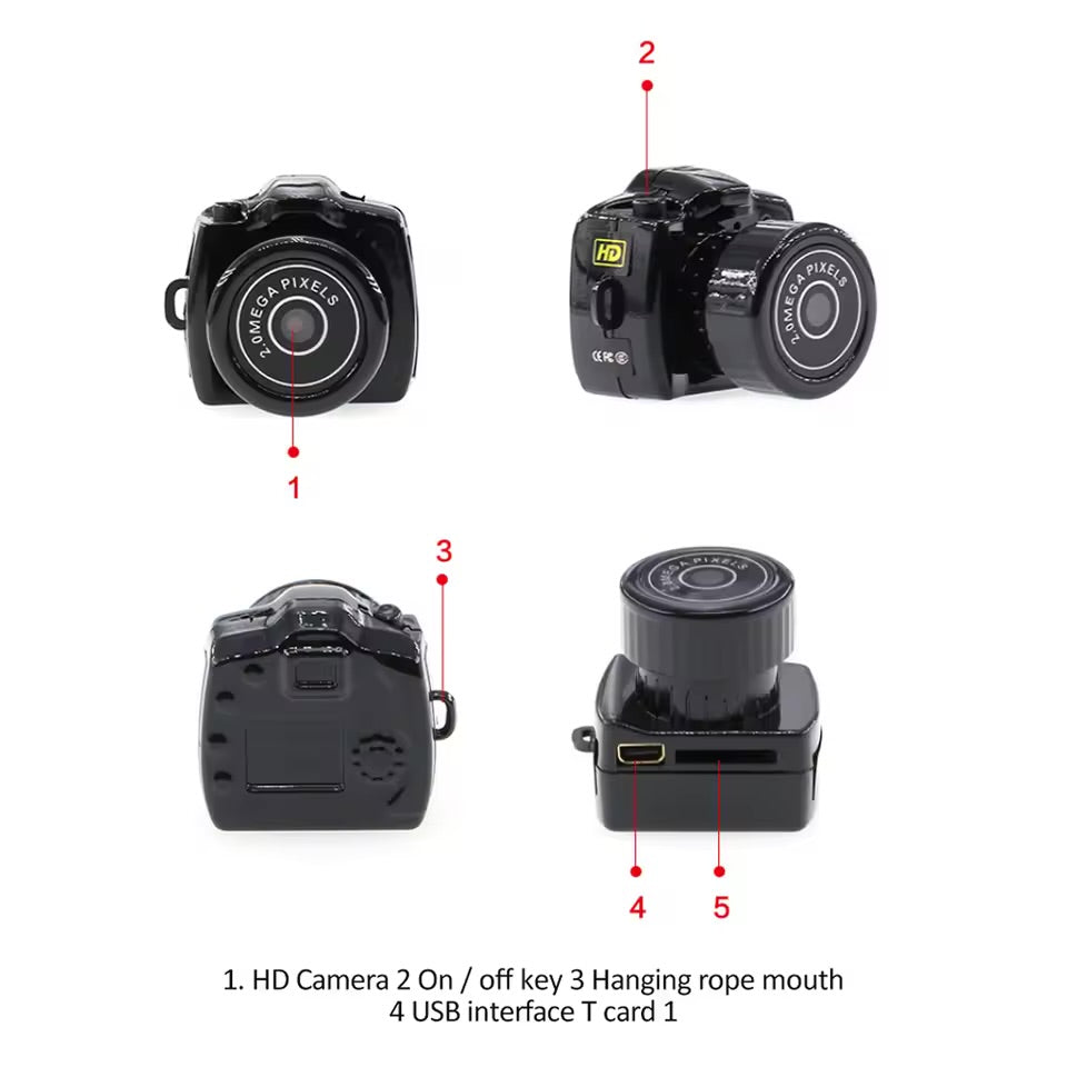 Camera y2000 HD smart outdoor sports camera dv travel digital small camera home monitoring MD80