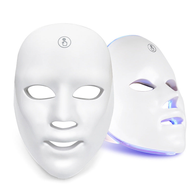 7-color LED color light mask with neck mask color light beauty instrument photon skin rejuvenation instrument spectrometer cross-border