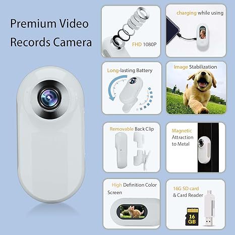 Cross-border hot selling pet products cat dog collar camera outdoor sports camera video mini body camera