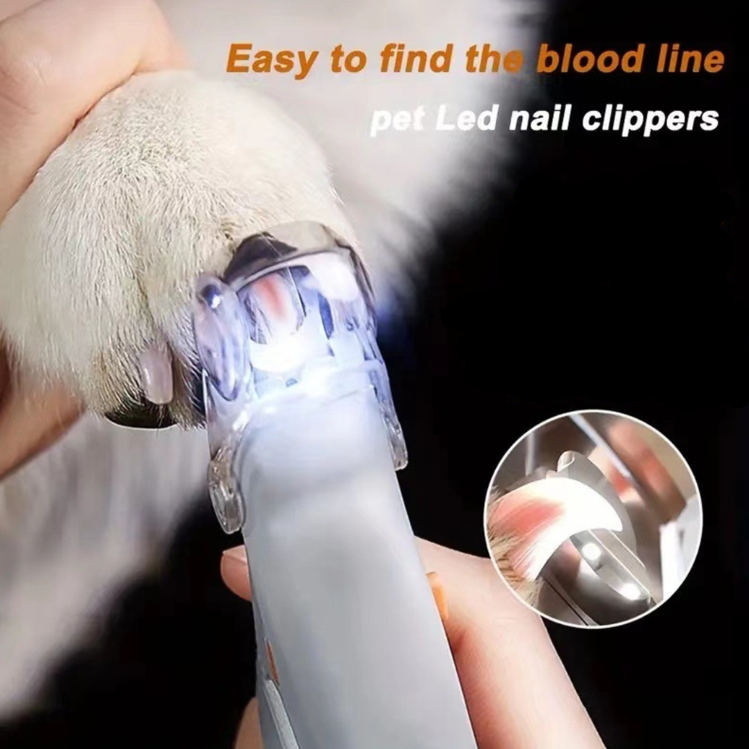 LED Pet Nail Clippers with LED light pet cat and dog nail clippers polishing pet cleaning supplies